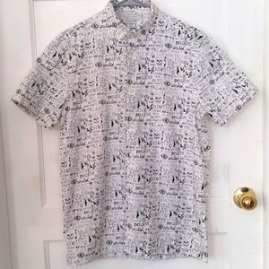 Zara Black/White Print Button Down